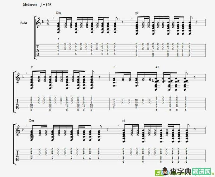 CNBLUE 《孤独啊》吉他谱二吉他曲谱