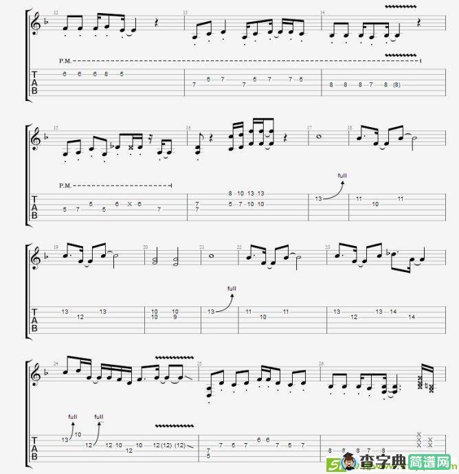 CNBLUE 《孤独啊》吉他谱一吉他曲谱