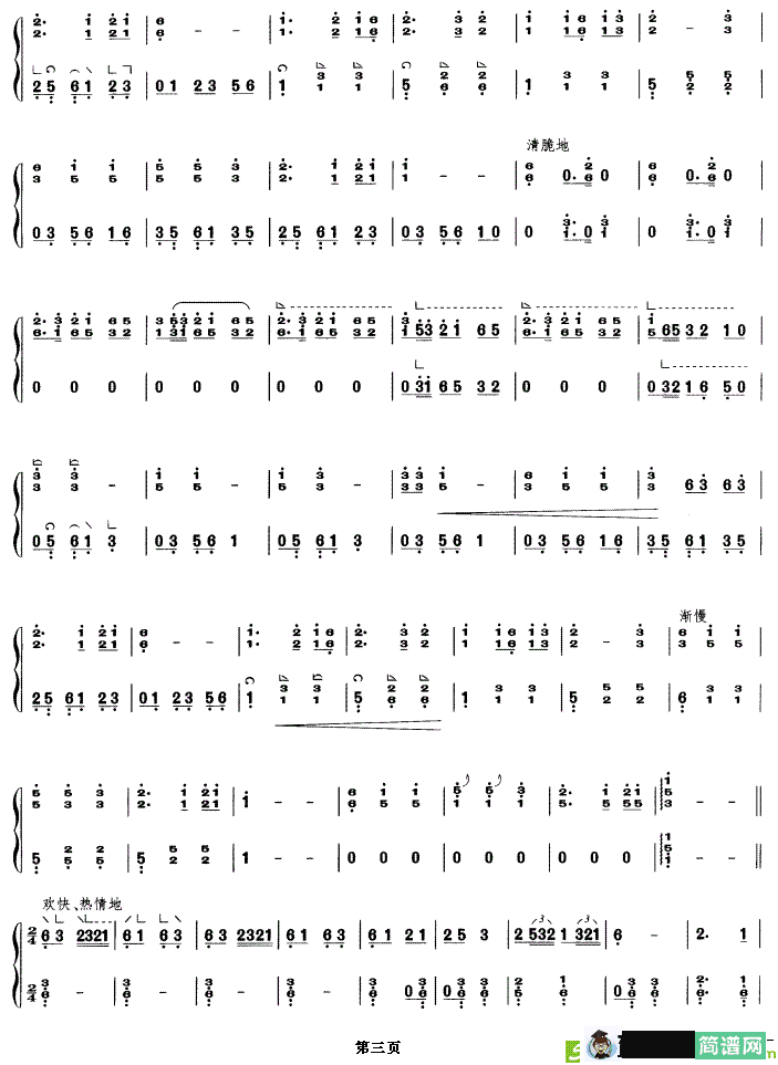 瑶族舞曲古筝古琴谱(尹其颖改编作曲)