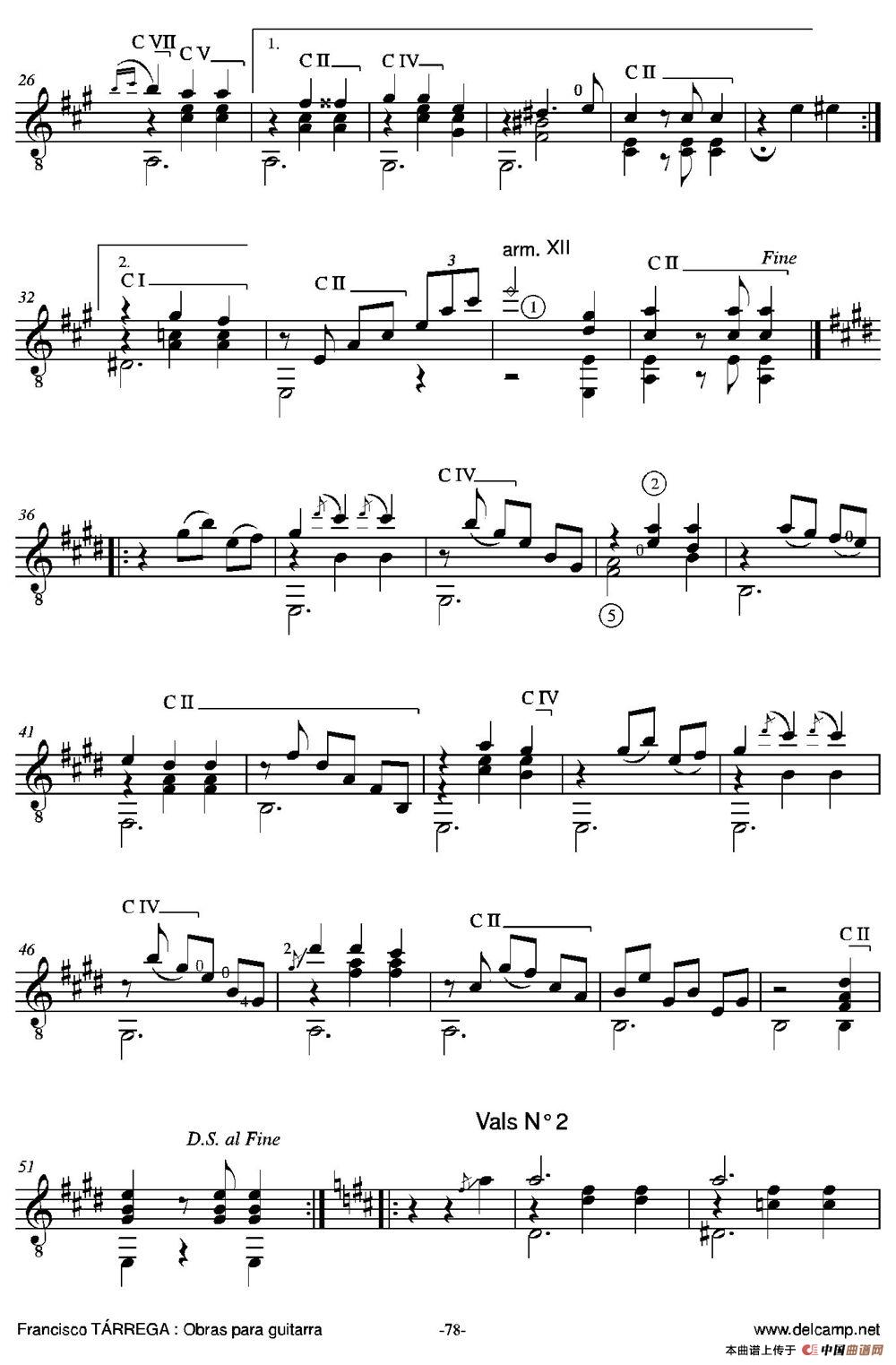 LAS DOS HERMANITAS(Dos valses)（古典吉他）吉他谱