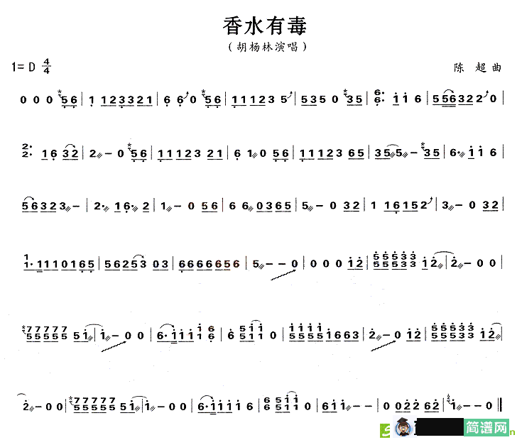 香水有毒古筝古琴谱(陈超作曲)