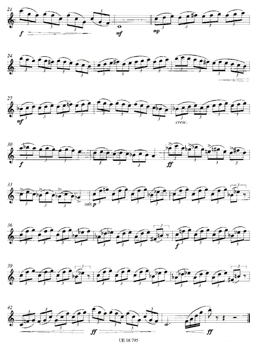 Triplet Prelude（12首现代风格练习曲之2）萨克斯谱