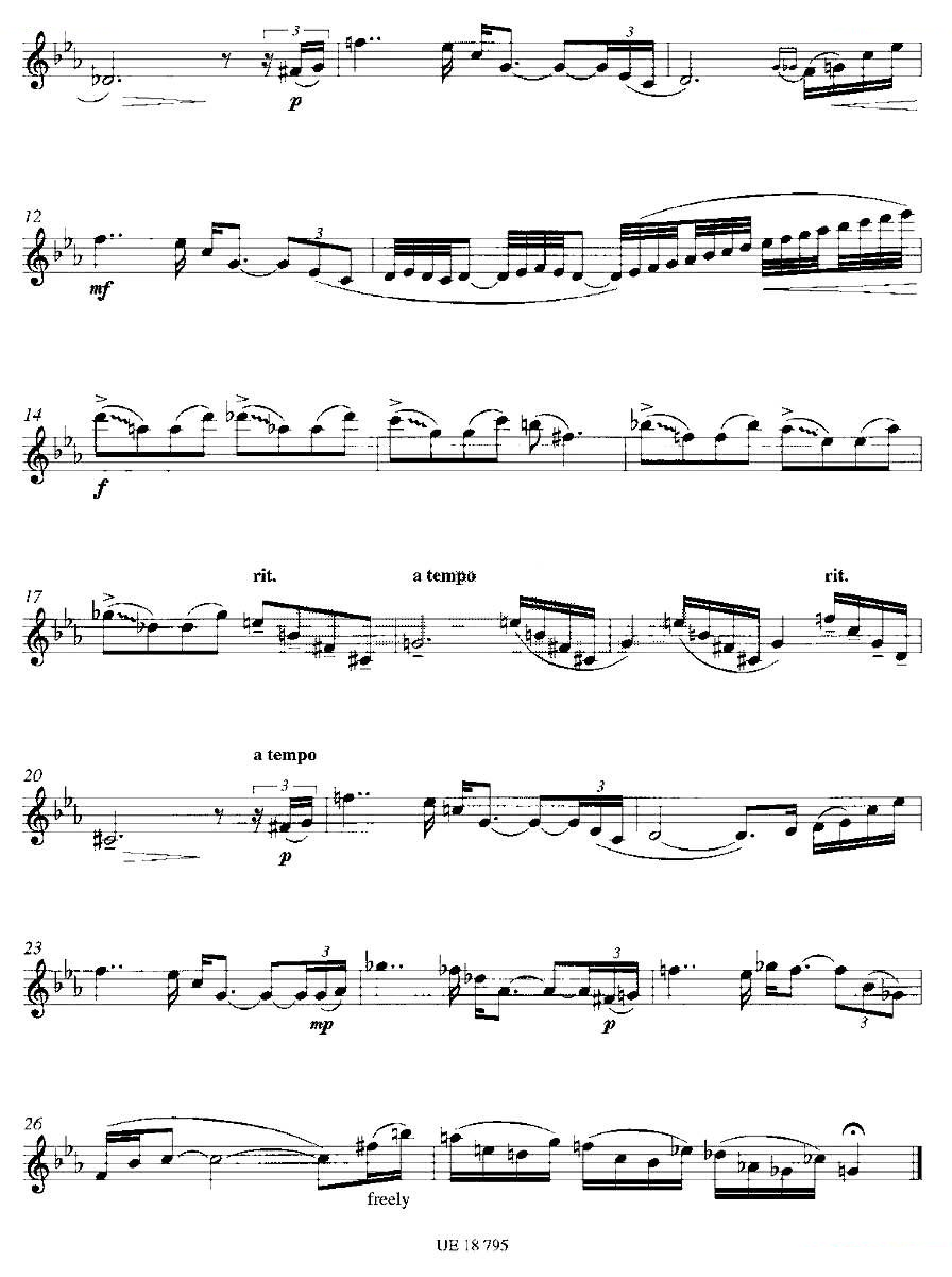 Nightfall（12首现代风格练习曲之11）萨克斯谱