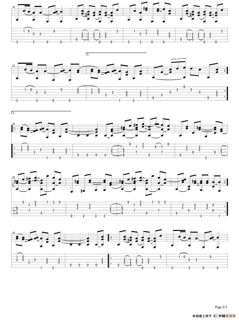 tommy emmanuel：old town（指弹吉他）吉他谱