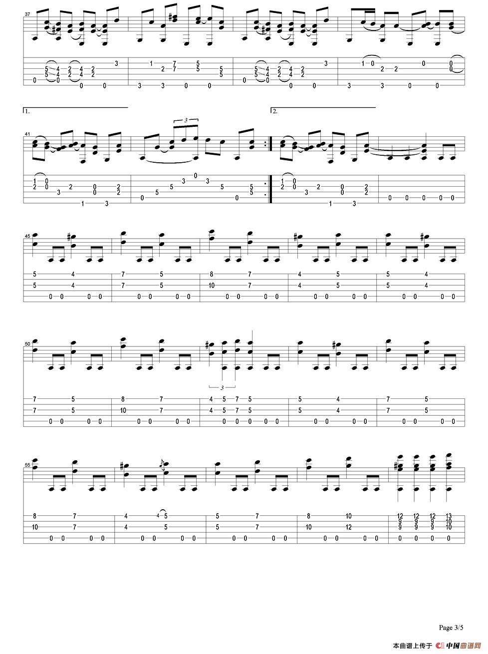 tommy emmanuel：old town（指弹吉他）吉他谱