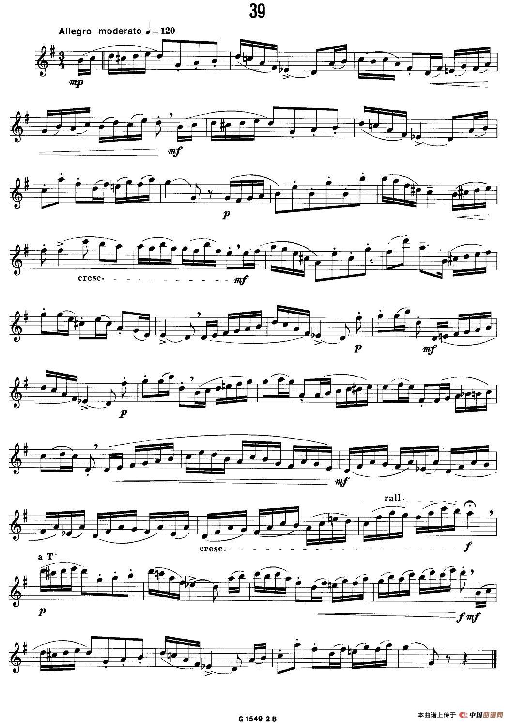 50首经典萨克斯管练习曲（32—41）萨克斯谱