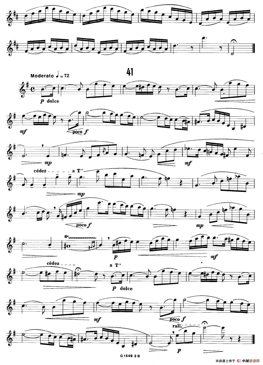 50首经典萨克斯管练习曲（32—41）萨克斯谱