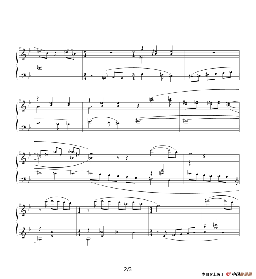肖斯塔科维奇—前奏曲（22）：g小调钢琴谱