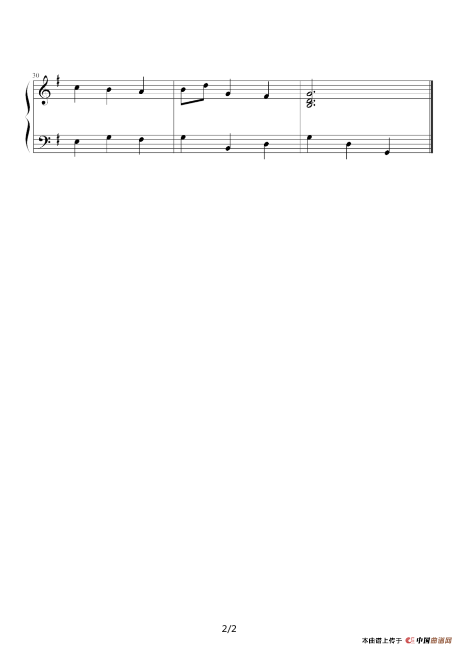 小步舞曲钢琴谱