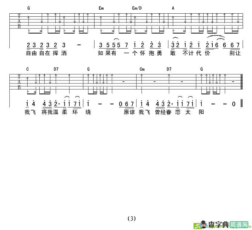 鱼吉他谱(陈绮贞作曲,陈绮贞演唱)