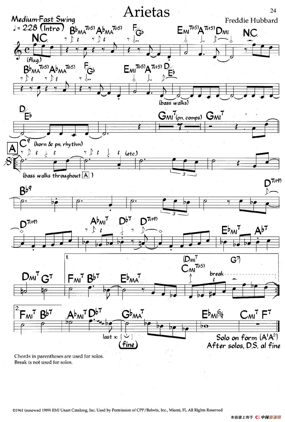 Arietas（爵士钢琴曲）钢琴谱