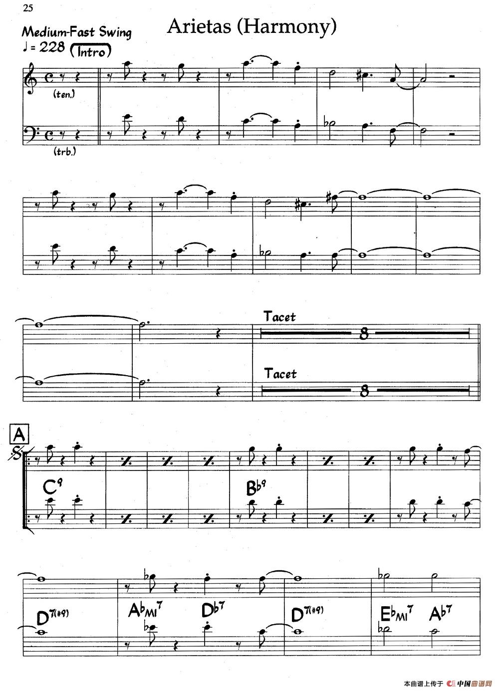 Arietas（爵士钢琴曲）钢琴谱