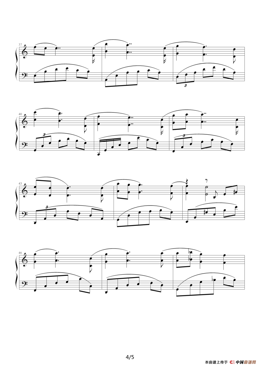 第二号夜曲钢琴谱