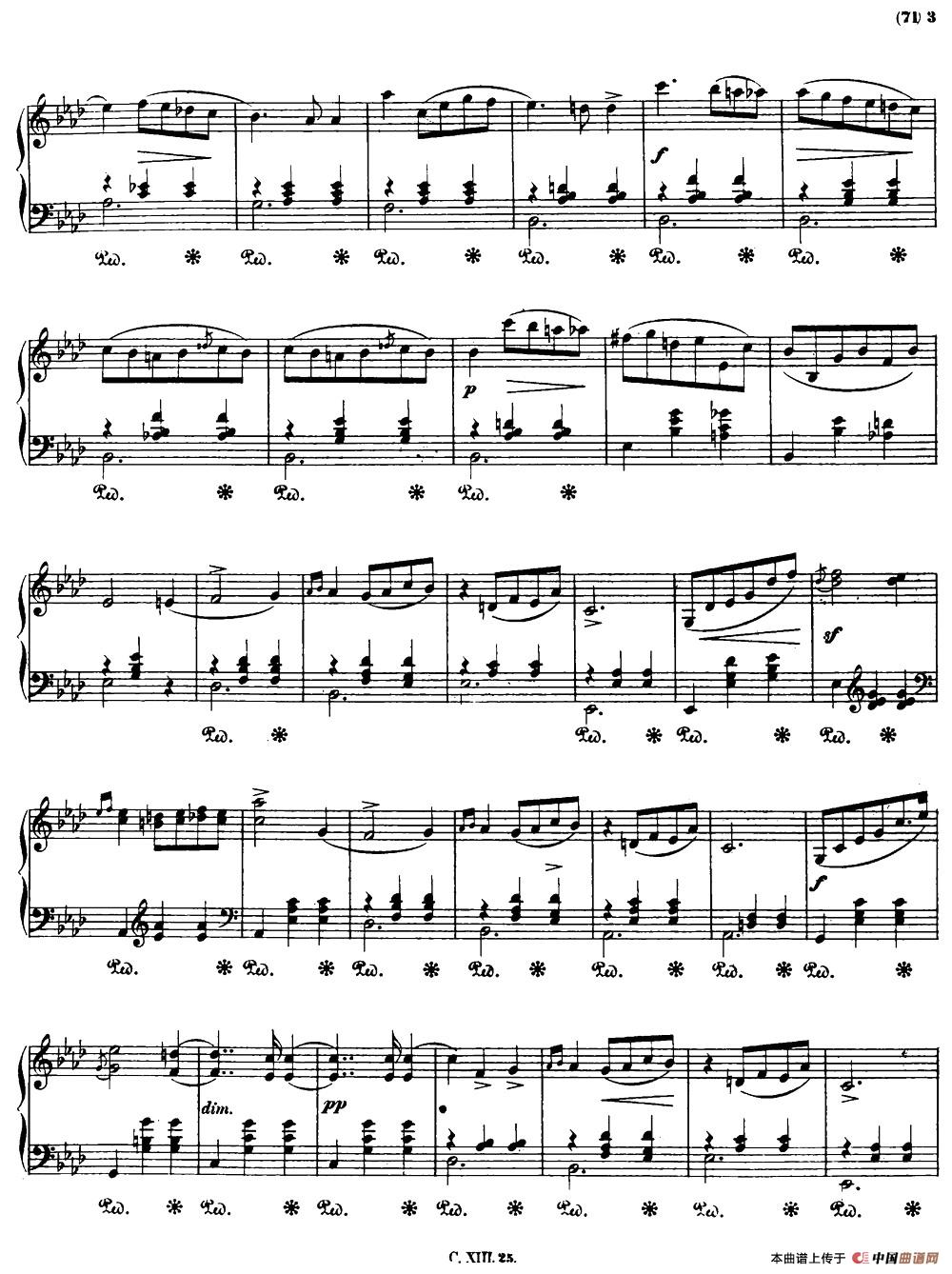 f小调圆舞曲Op.70-2钢琴谱