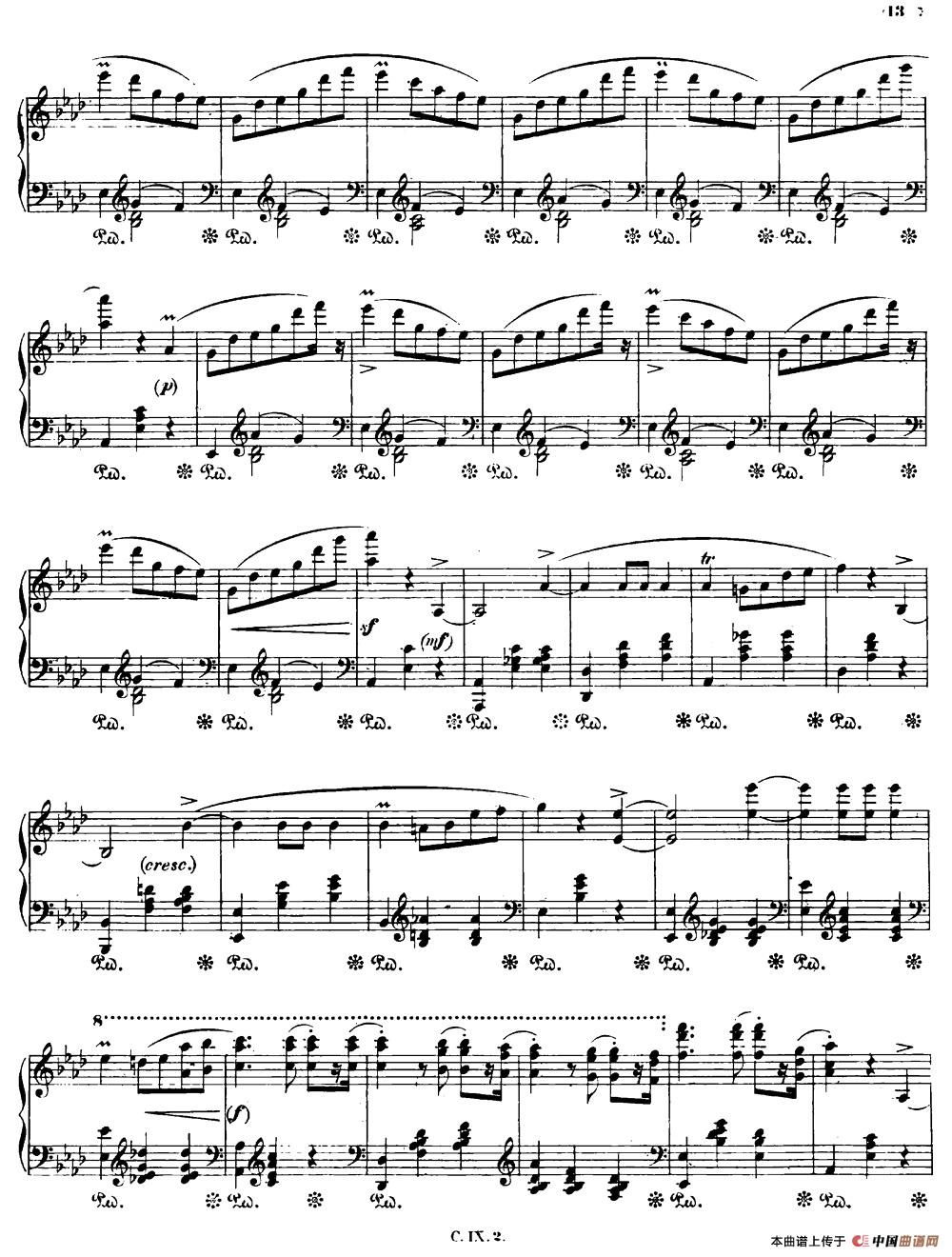 Valse brillante Op34 No1（降A大调华丽圆舞曲Op.34-1 ）钢琴谱