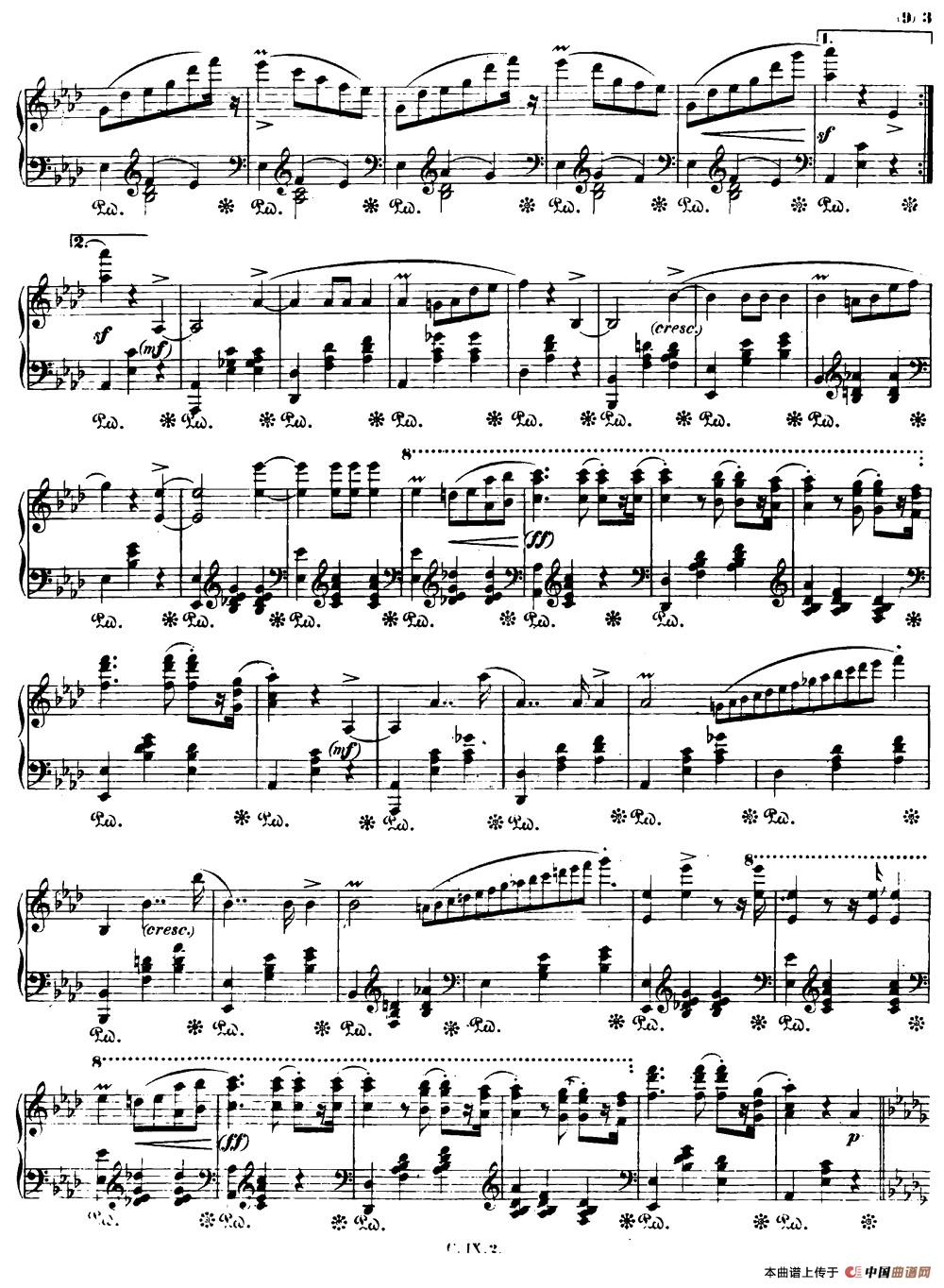Valse brillante Op34 No1（降A大调华丽圆舞曲Op.34-1 ）钢琴谱