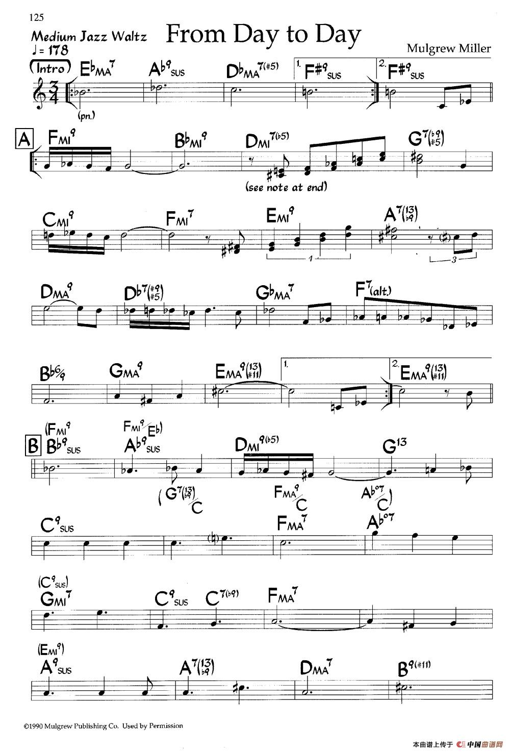 From Day to Day（爵士钢琴曲）钢琴谱