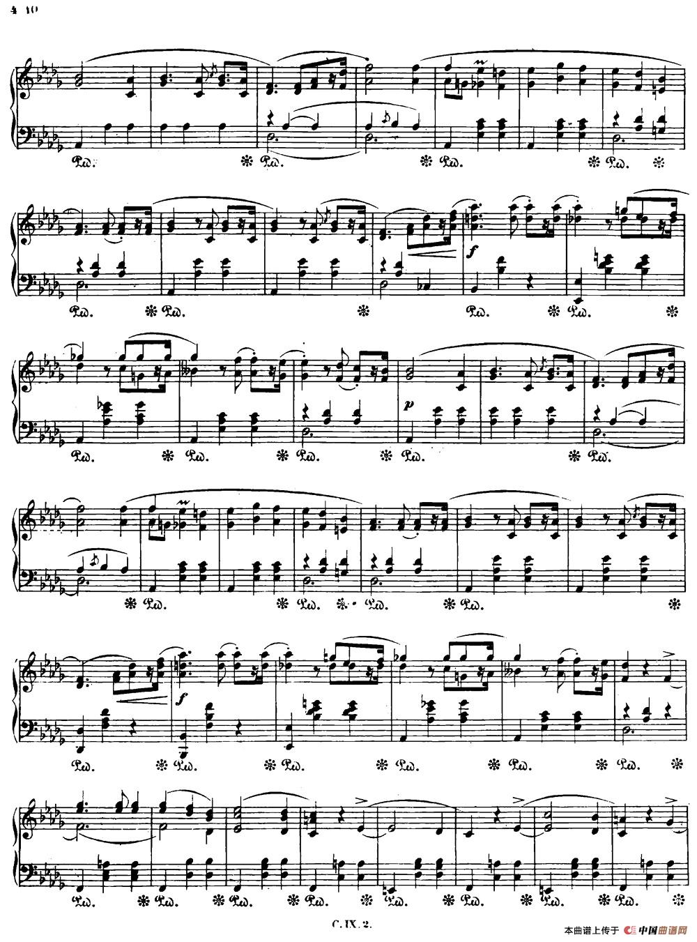 Valse brillante Op34 No1（降A大调华丽圆舞曲Op.34-1 ）钢琴谱