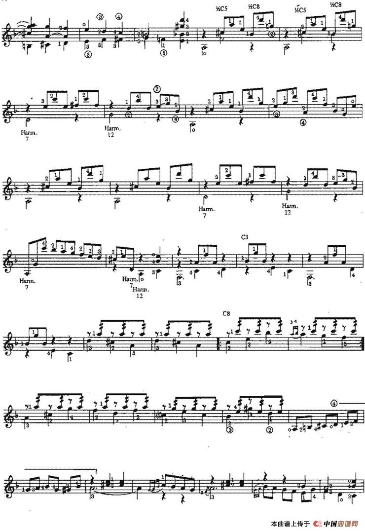 Capricho Espanol（古典吉他）吉他谱