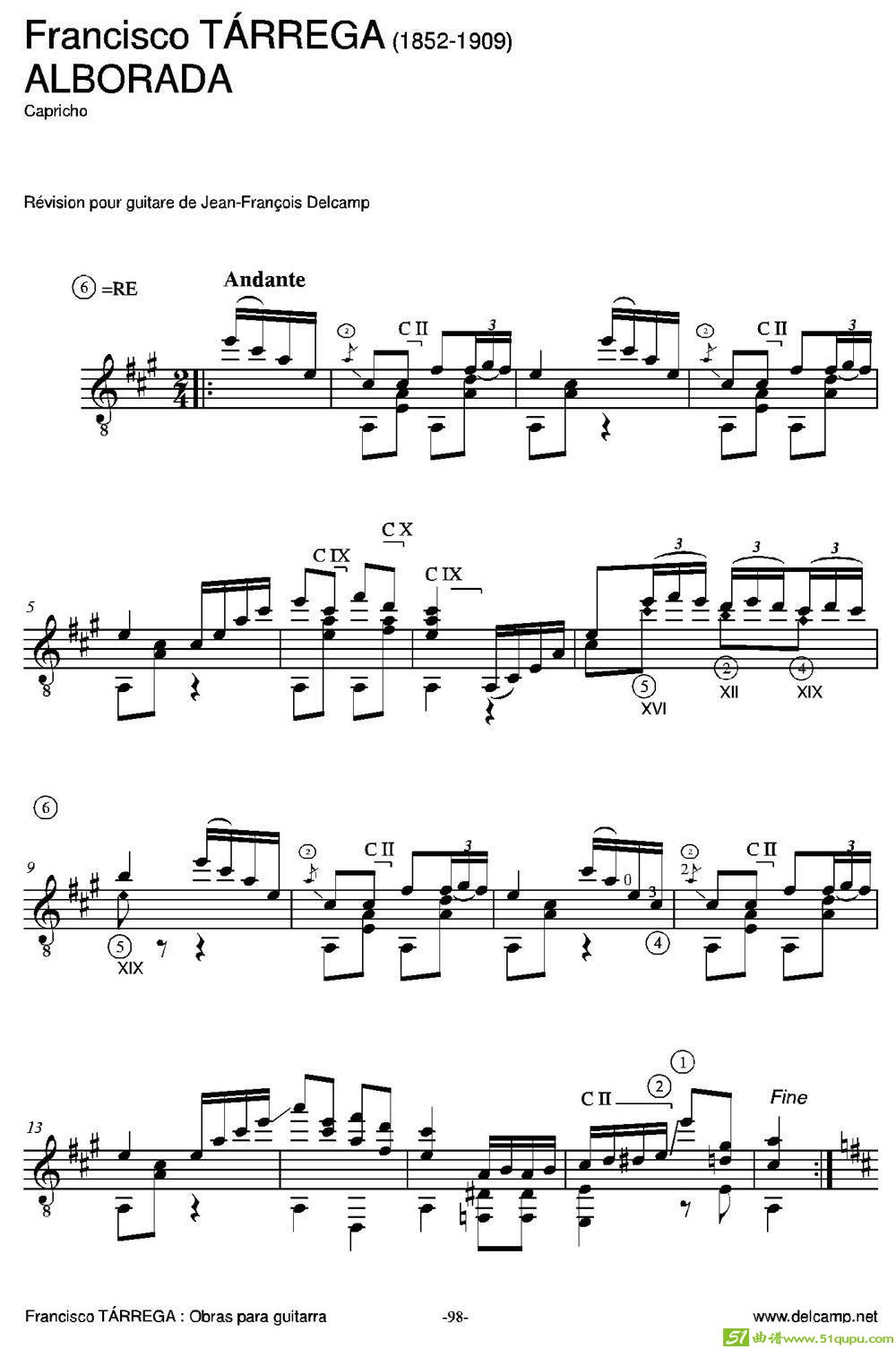 ALBORADA(Capricho)（古典吉他）吉他谱