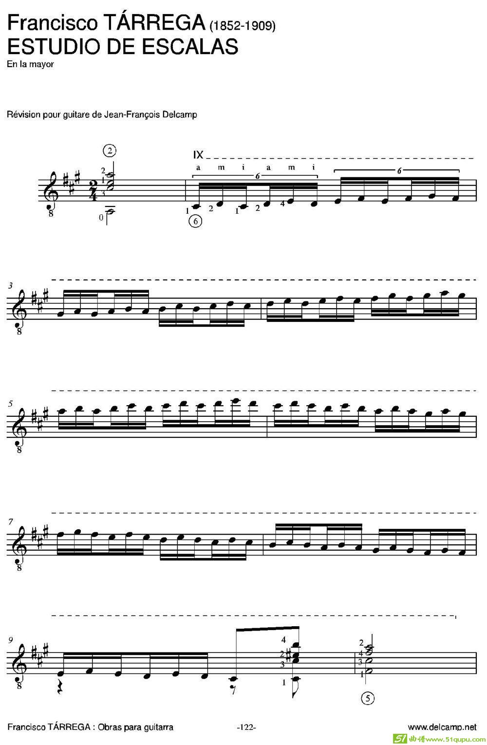 ESTUDIODEESCALAS(Enlamayor)（古典吉他）吉他谱