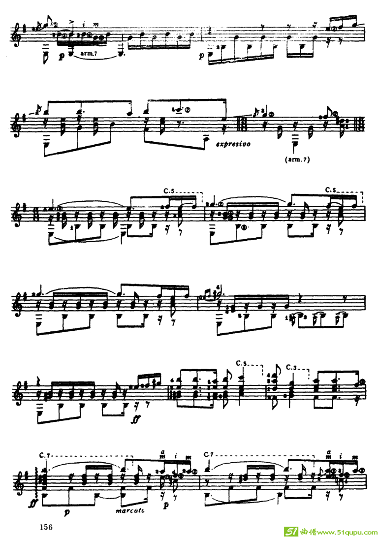 西班牙舞曲第五号（古典吉它）吉他谱