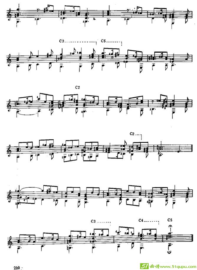 绿袖子吉他曲谱
