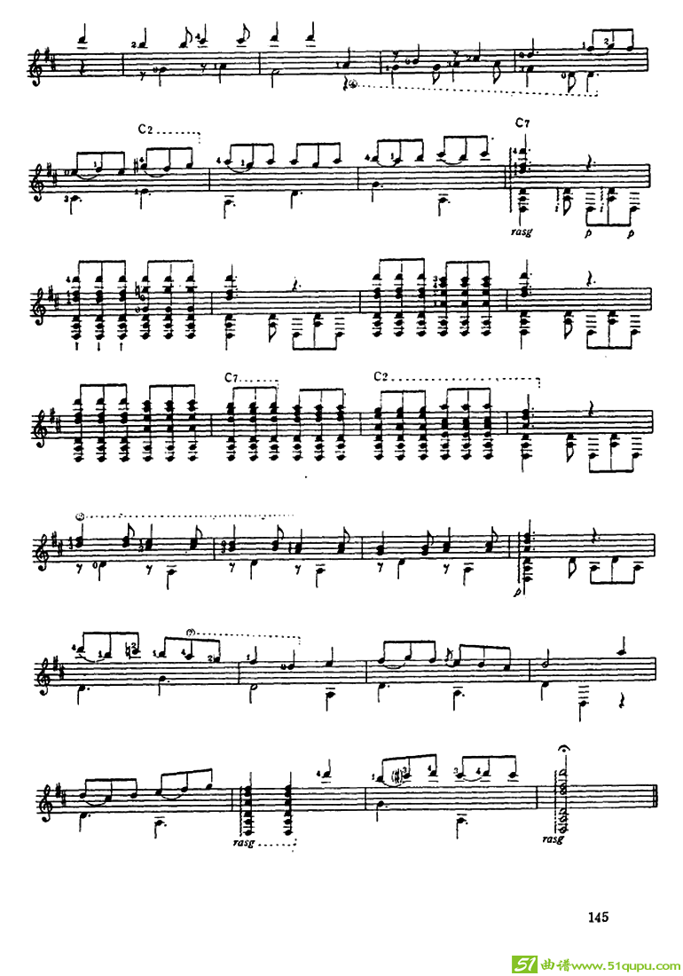 5首西班牙组曲（古典吉它）吉他谱