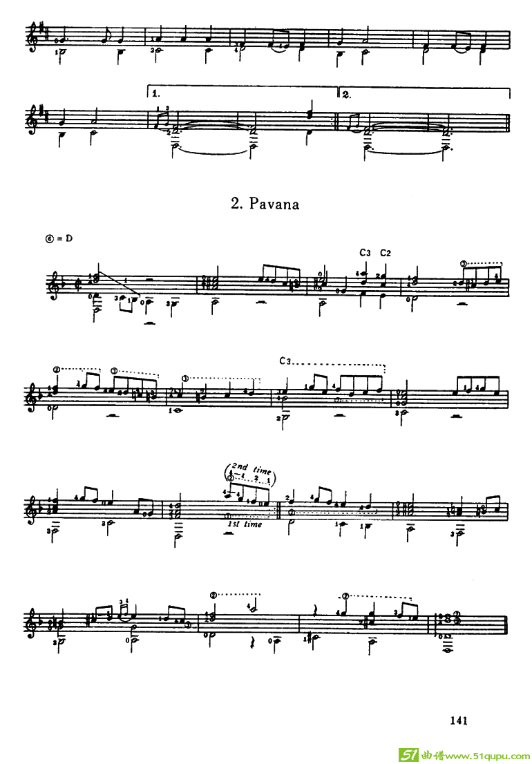 5首西班牙组曲（古典吉它）吉他谱