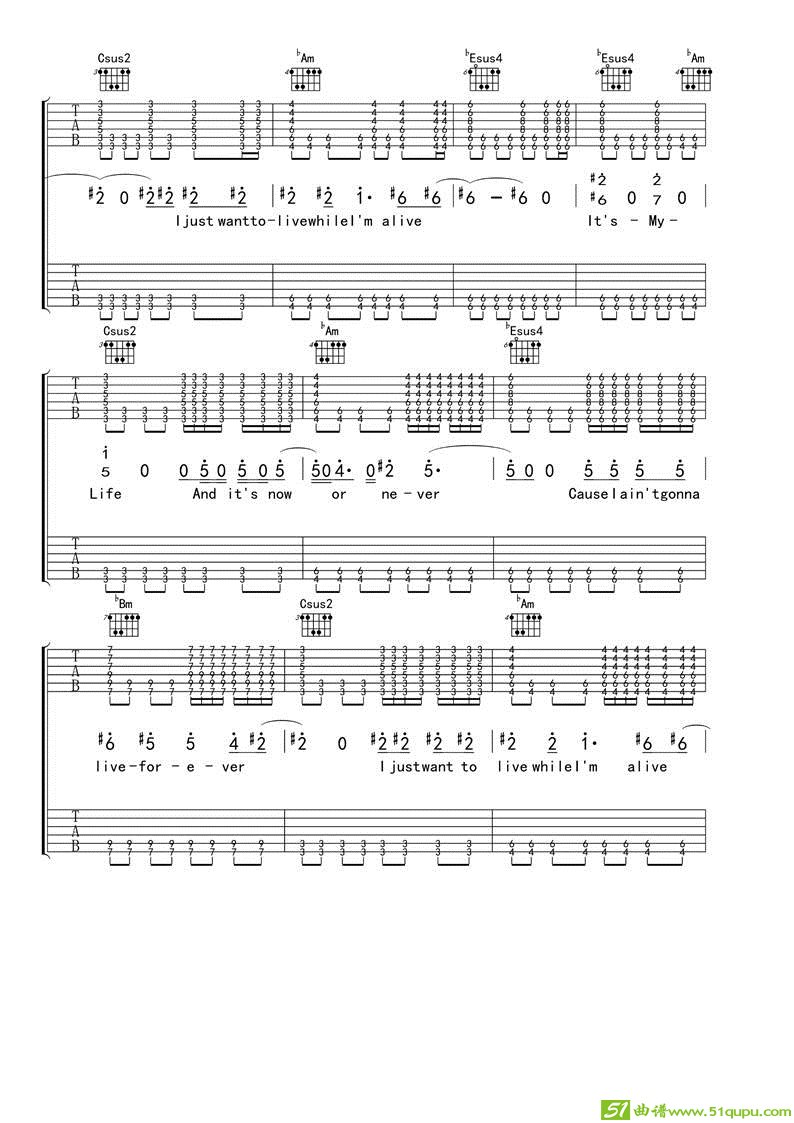 Itismylife吉他谱