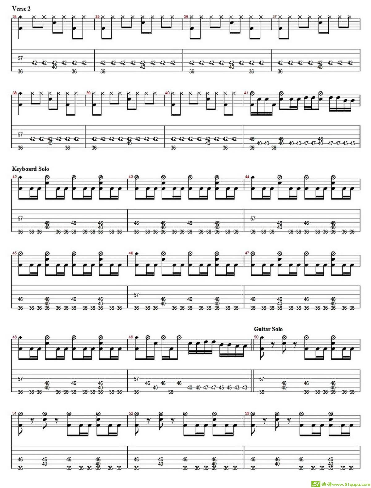 Venus In The Morning吉他曲谱(Stratovarius演唱)