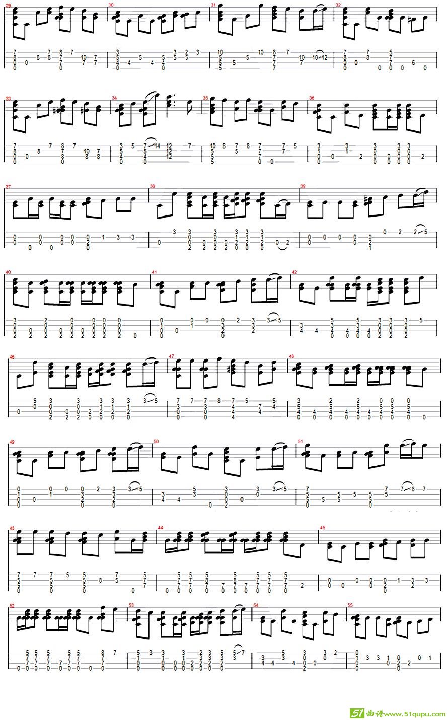 彩虹（ukulele指弹谱）吉他谱