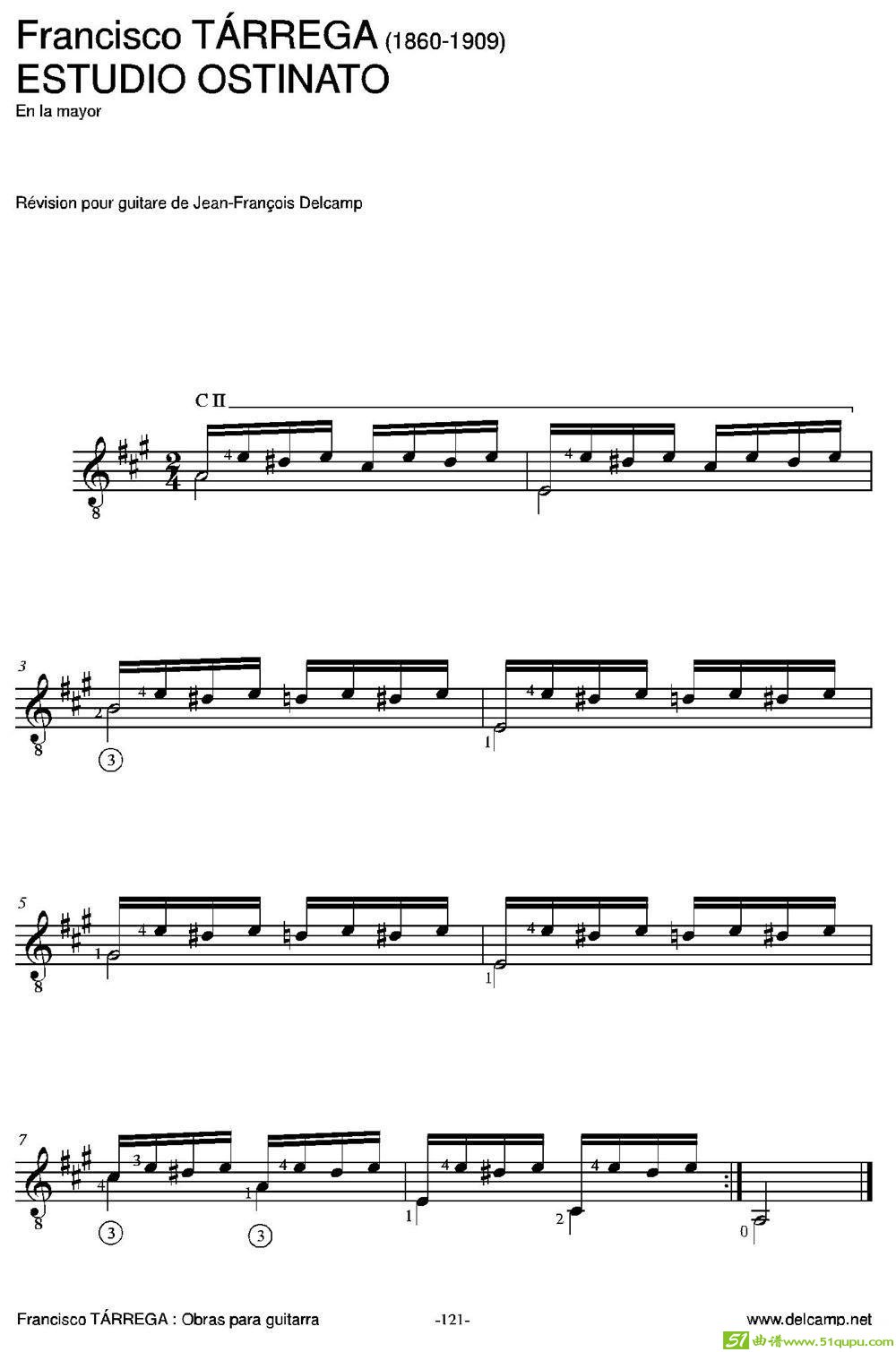 ESTUDIOOSTINATO(Enlamayor)（古典吉他）吉他谱