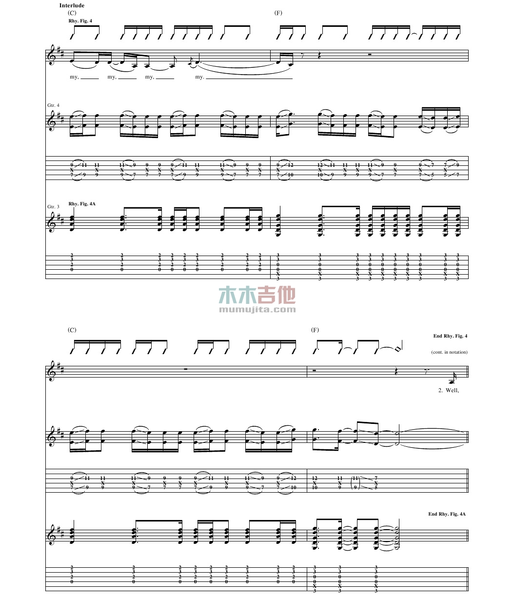 Mary s Song(吉他谱)