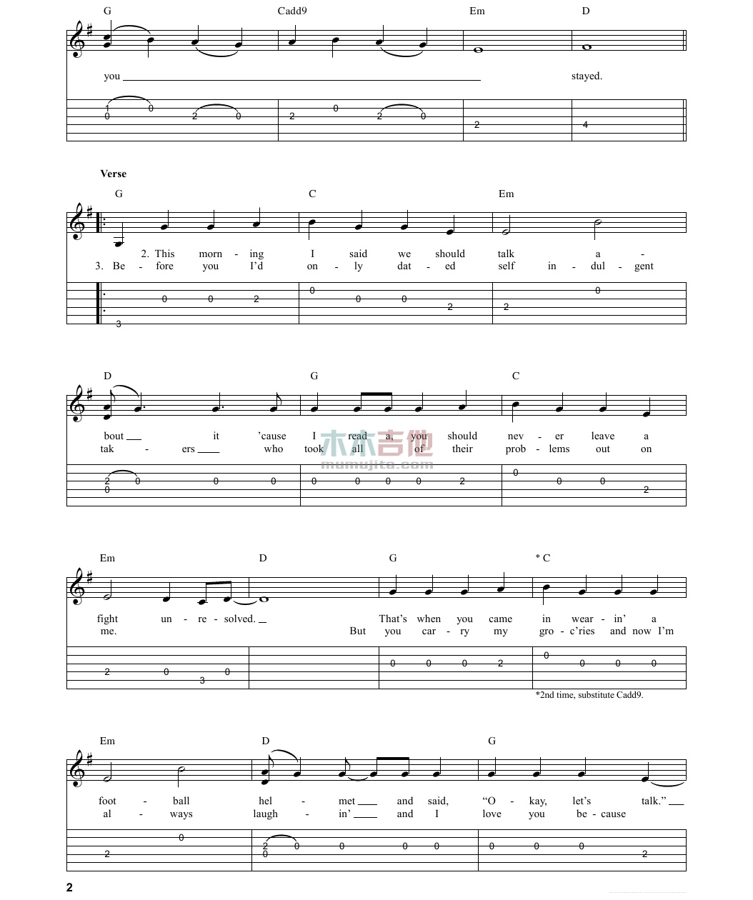 Stay Stay Stay(吉他谱)