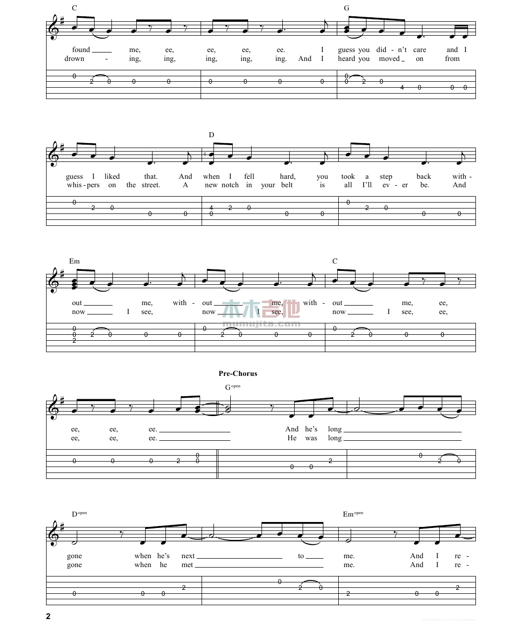 I Knew You Were Trouble(吉他谱)
