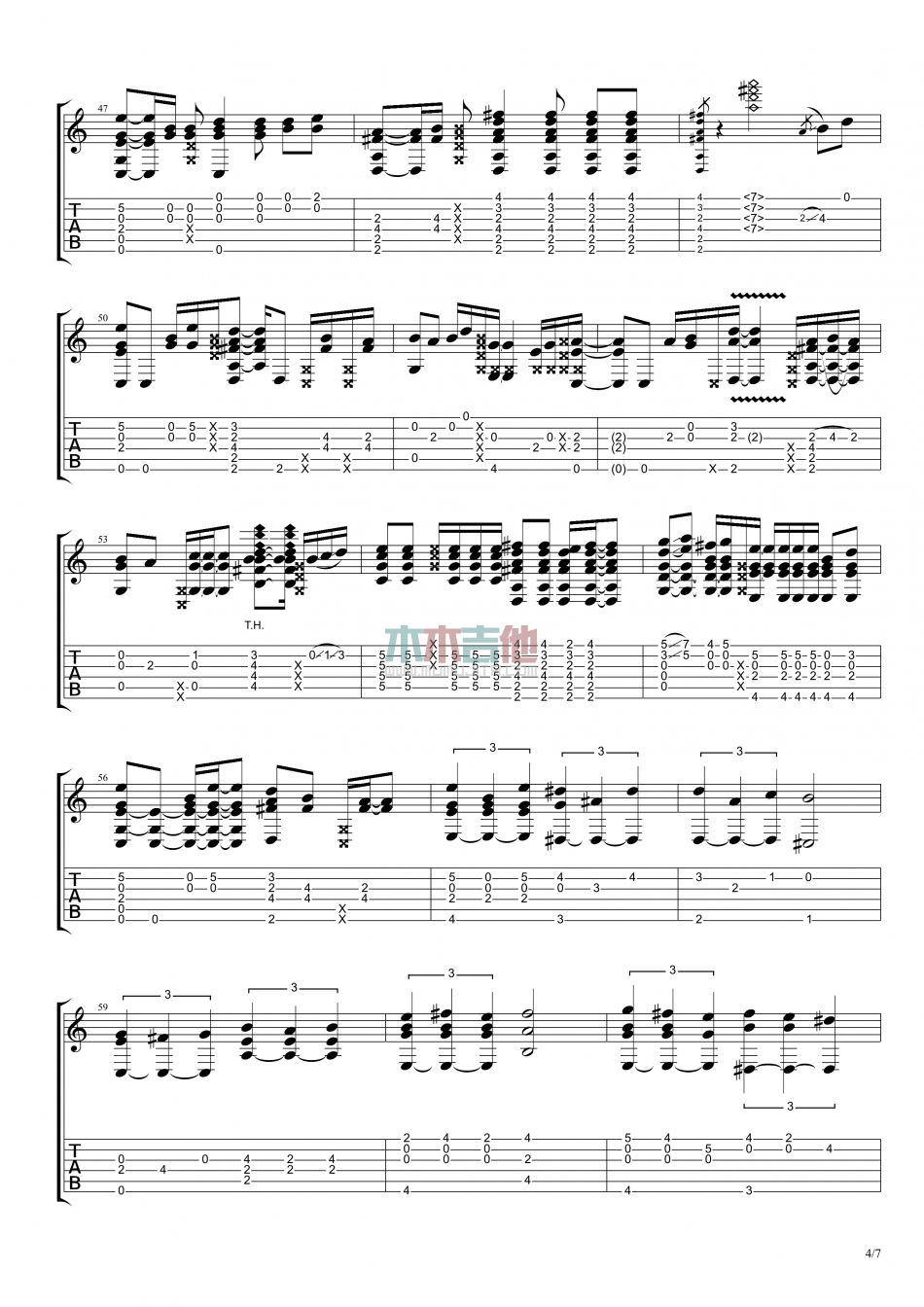 入阵曲(吉他谱)