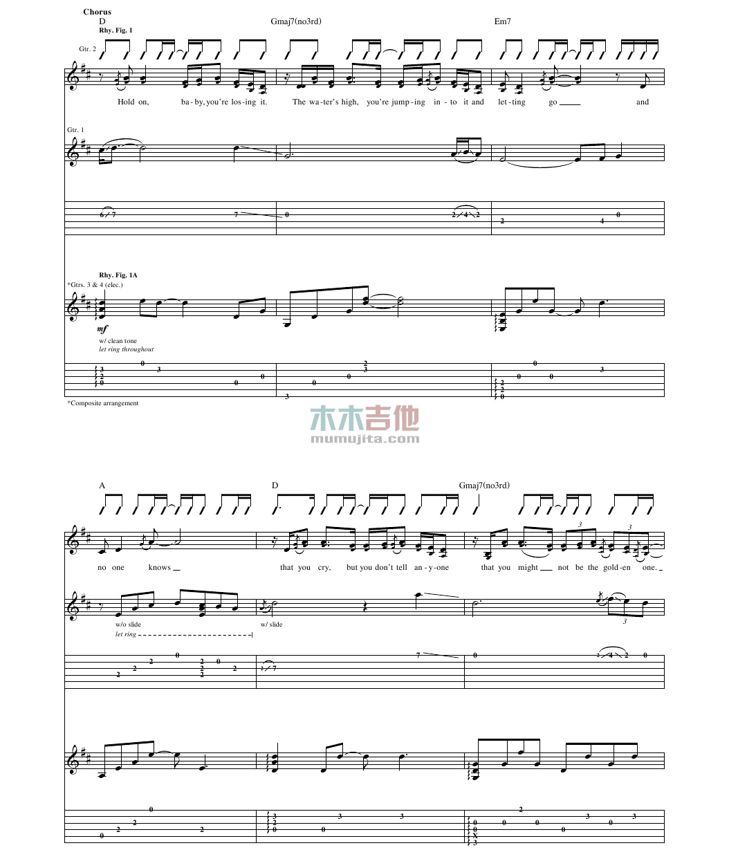 Tied Together with a Smile(吉他谱)