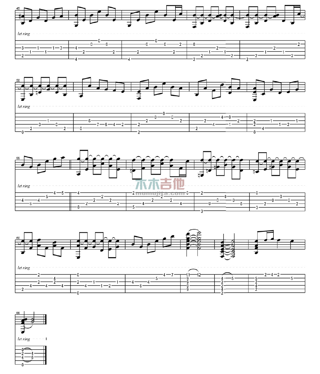 Cavatina(卡伐蒂娜)(指弹)(吉他谱)
