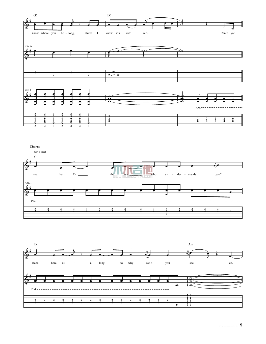 You Belong with Me(吉他谱)
