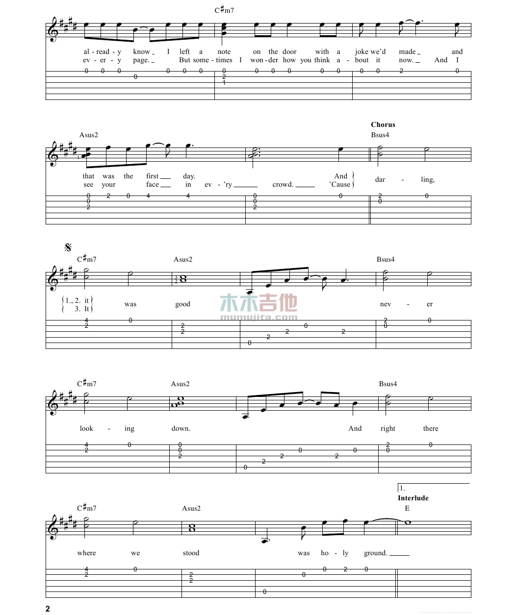 Holy Ground(吉他谱)