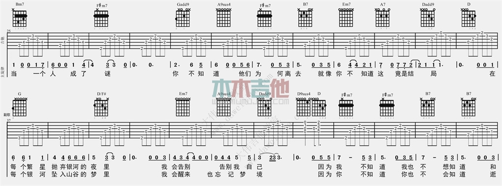 后会无期(大伟)(吉他谱)