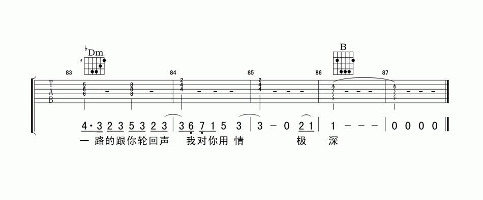 醉赤壁(吉他谱)