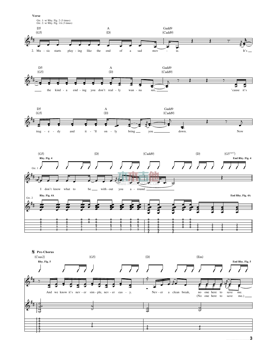 Breathe(吉他谱)
