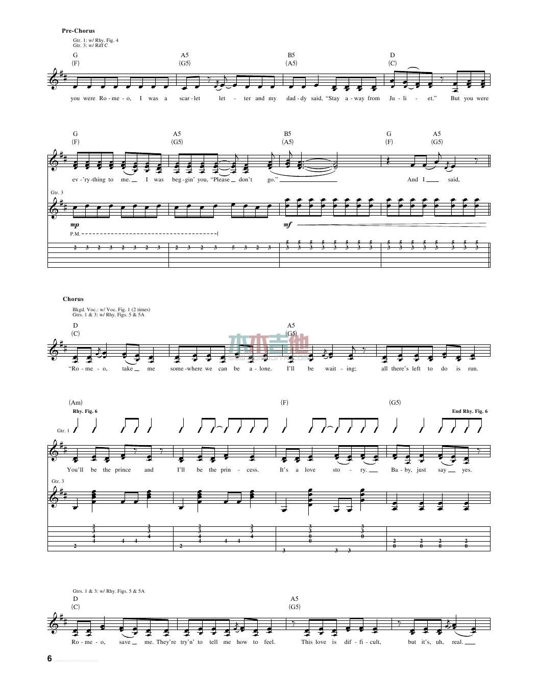 Love Story(吉他谱)