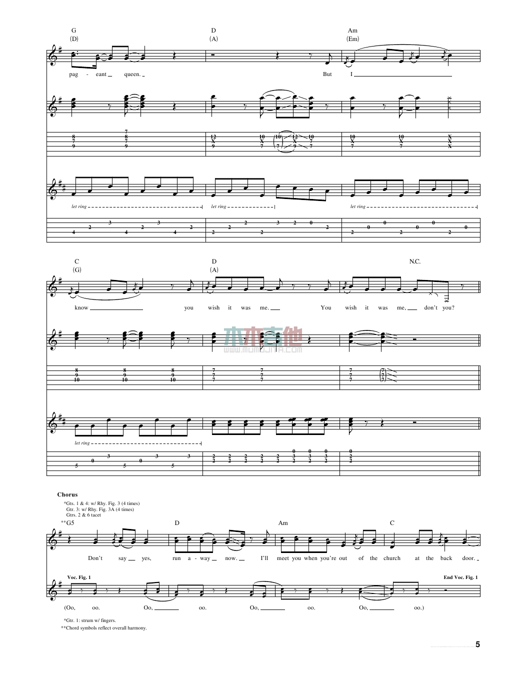 Speak Now(吉他谱)