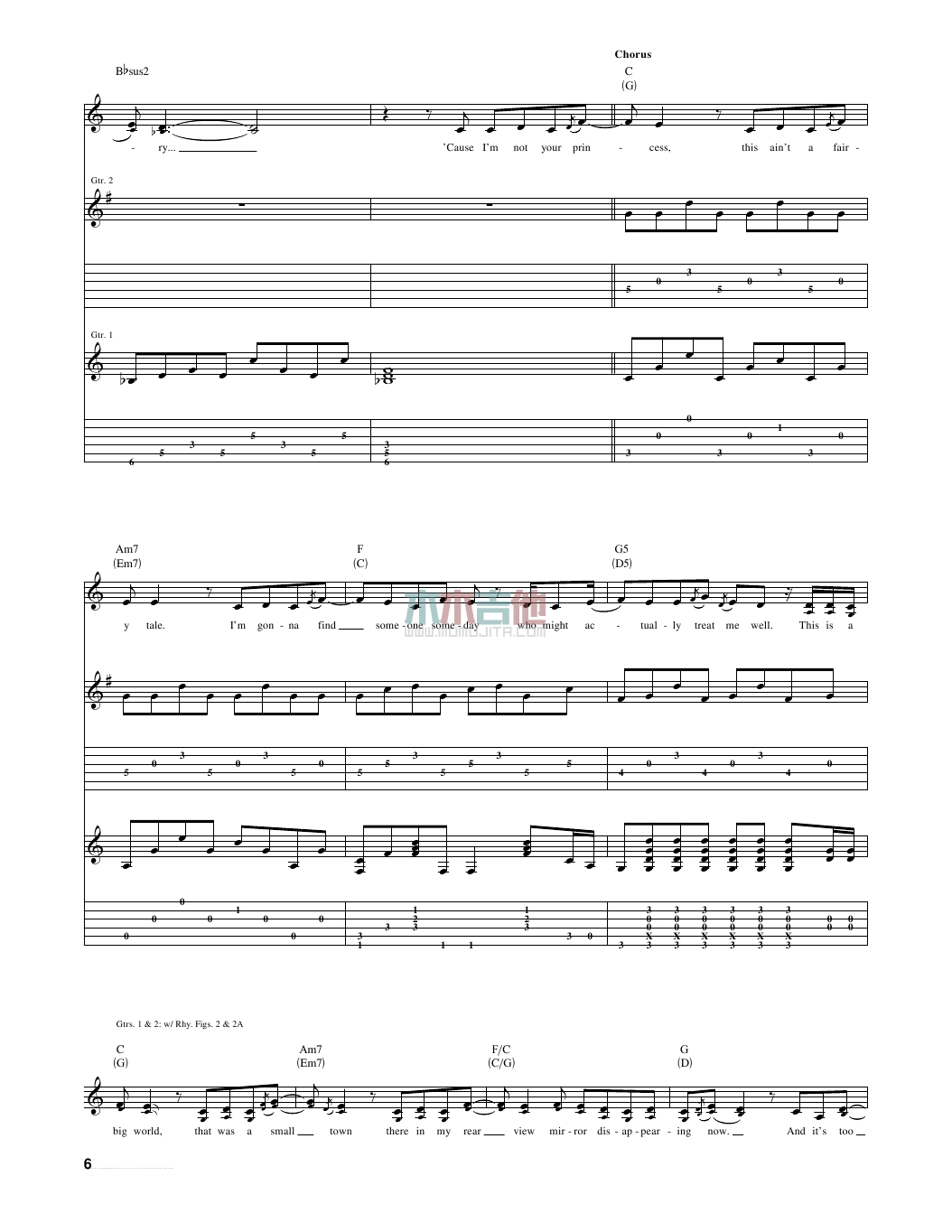 White Horse(吉他谱)