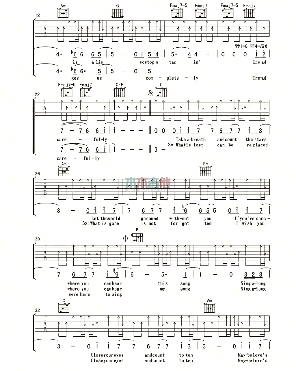Sing Along(吉他谱)