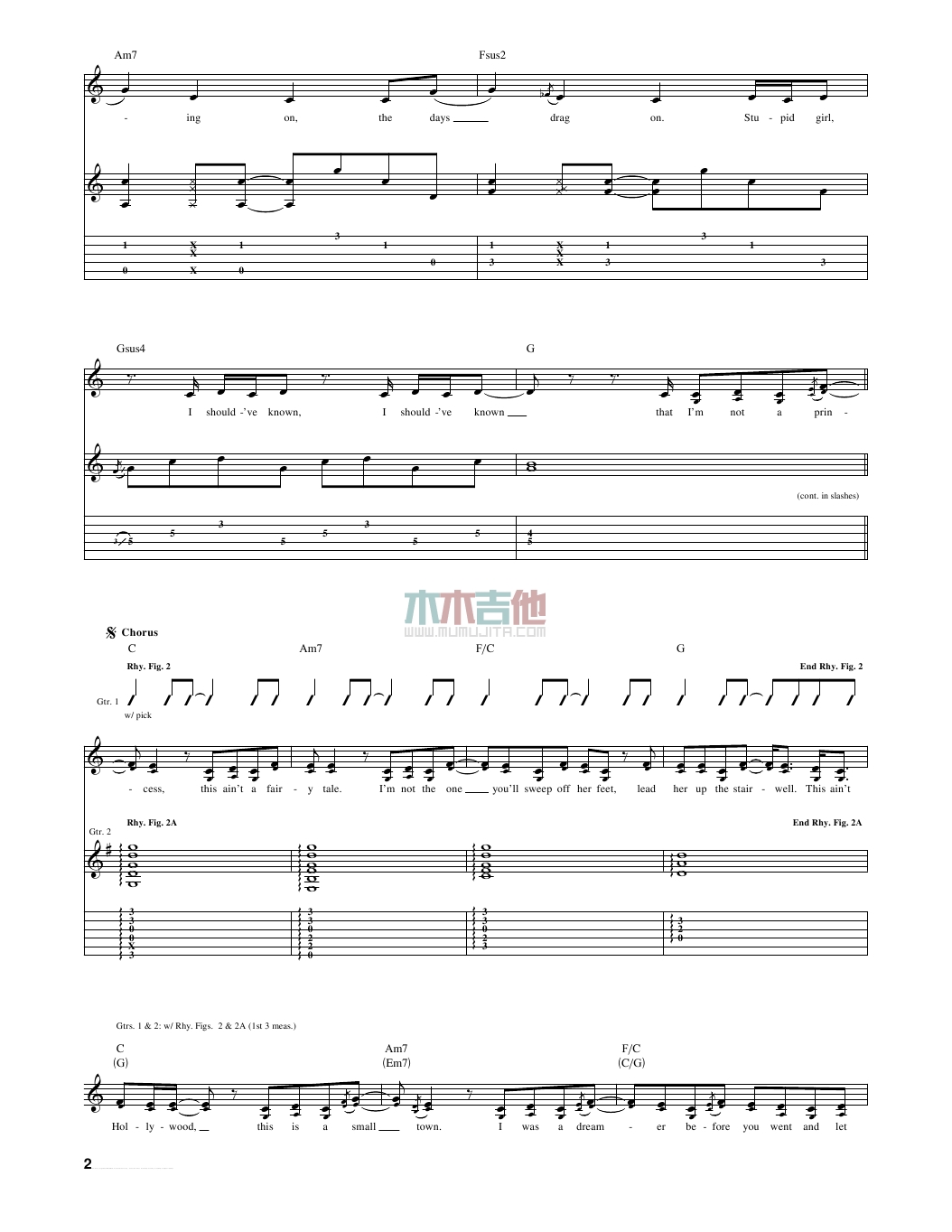 White Horse(吉他谱)