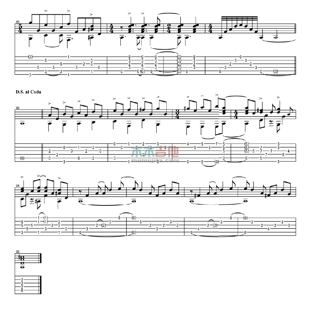 Classical Gas(指弹)(吉他谱)